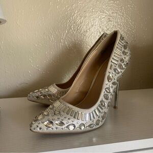 Embellished crystal rhinestone heels